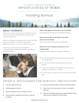 Avoiding Burnout