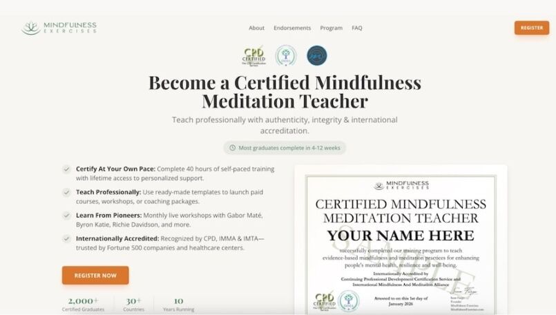 best mindfulness certification programs, 10 Best Mindfulness Certification Programs (Expert-Selected)
