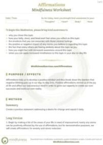 mindfulness worksheets, 300 Mindfulness Worksheets