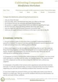 mindfulness worksheets, 300 Mindfulness Worksheets