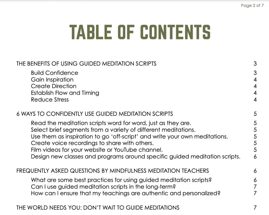 , A Guide for Mindfulness Meditation Teachers