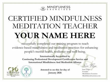 certification, Mindfulness Meditation Teacher Certification